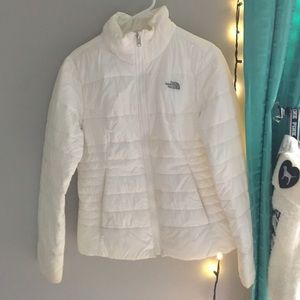 White north face winter coat
